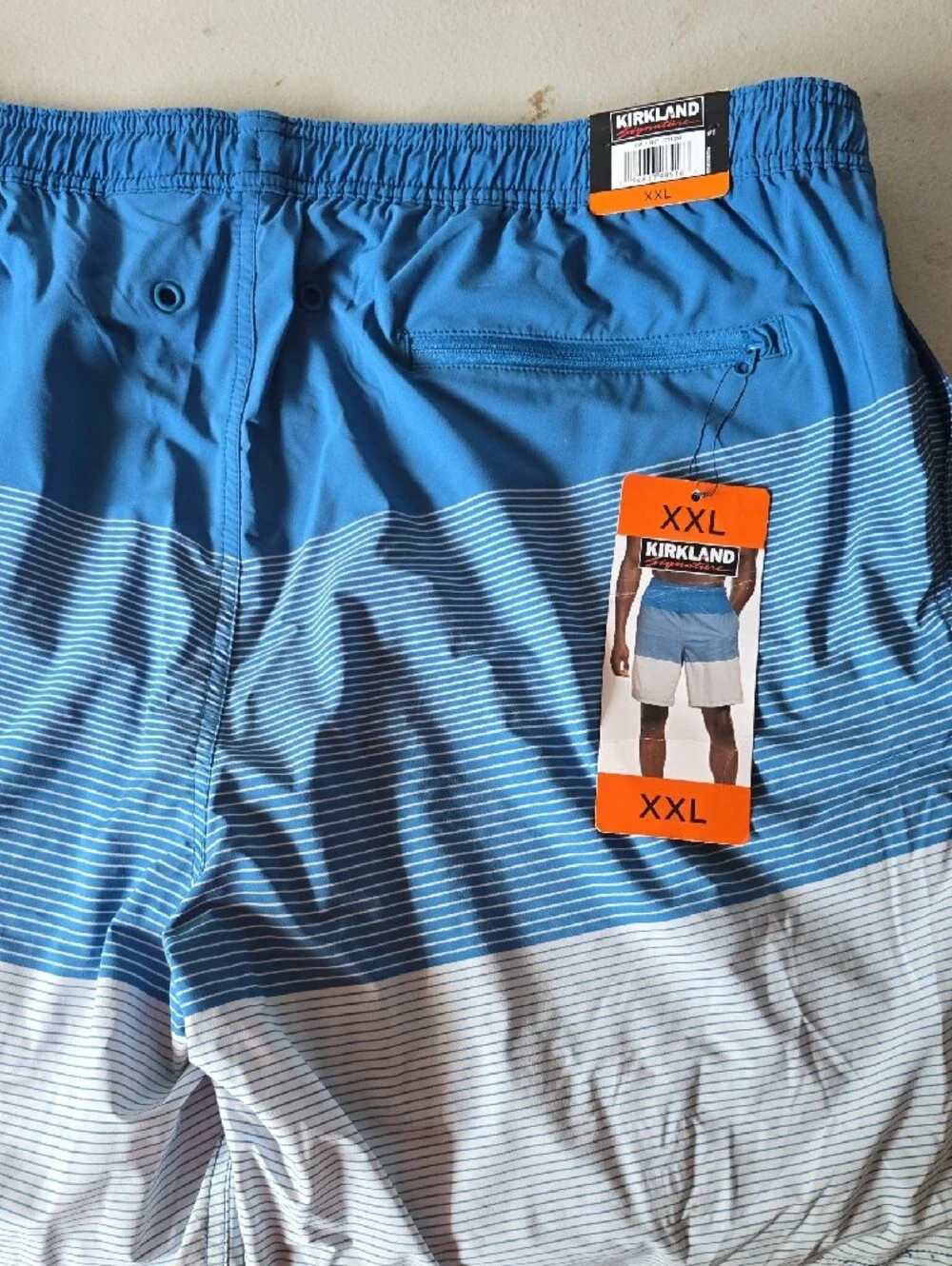 Kirkland Signature Blue Gradient Athletic Swim Shorts